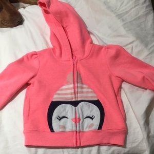 Gymboree zip hooded penguin hoodie worn once 12-24